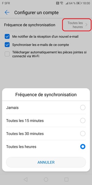 Choix horaires