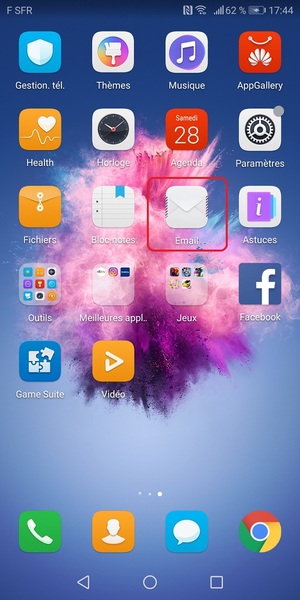 Sélectionnez l'application Email