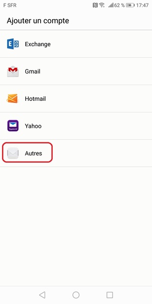 Sélectionnez autres types